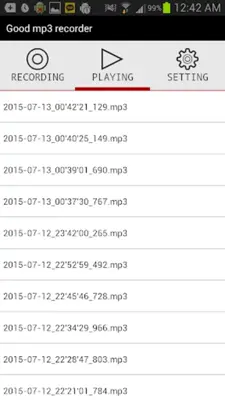 Good mp3 recorder android App screenshot 1